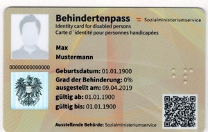 Behindertenpass Muster